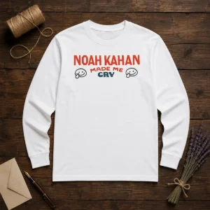 Premium Noah Kahan Made Me Cry Singer Songwriter Long Sleeve Shirt