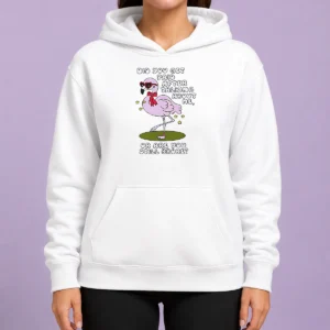 Top Did You Get Paid After Talking About Me Flamingo Hoodie in soft cotton blend with front pocket and drawstring hood