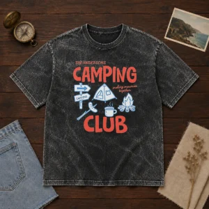 Official The Andersons Camping Club Making Memories Together Campfire Washed T-Shirt