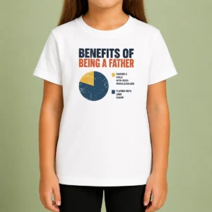 Original Benefits Of Being A Father Kids T-Shirt