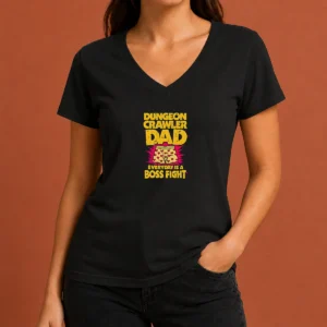 Nice Premium Dungeon Crawler Dad V-Neck Shirt