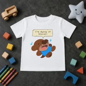Good Im Dying Of Thirst Otter Thirsty Funny Animal Kids T-Shirt