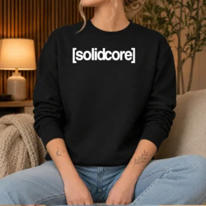 Good Solidcore Fitness Pilates Workout Strength Training Sweater in soft fabric with long sleeves and comfortable fit
