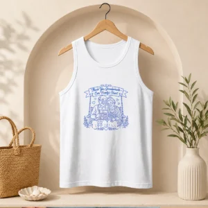 Pretty Grandparents Day Gratitude Line Art Family Tank Top