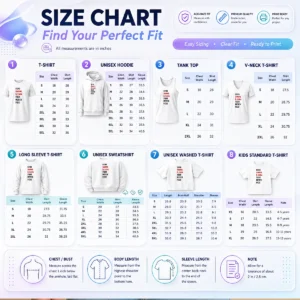 Size chart for Awesome Ambre And Zara Send Your Merch Pics with measurements in inches and cm