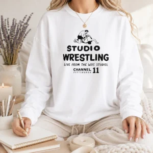 Nice Studio Wrestling Live From The WIIC Studios Channel 11 Pittsburgh Long Sleeve Shirt