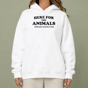 Awesome Hot Here For The Animals Indiana State Fair Hoodie
