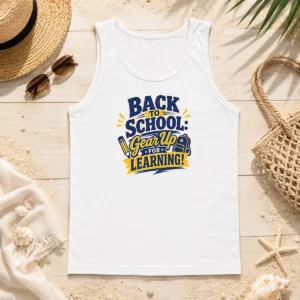 Hot Original Back To School Gear Up For Learning Retro Distressed Tank Top