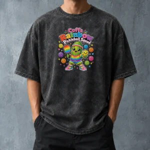 Awesome Coffs Rainbow Pickleball Squad Kawaii Washed T-Shirt