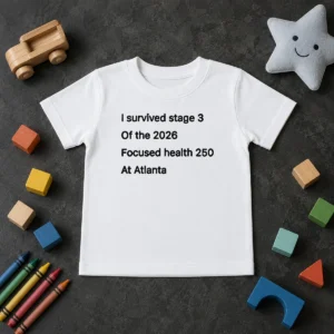 Top I Survived Stage 3 Of The 2026 Focused Health 250 At Atlanta Kids T-Shirt
