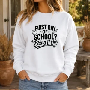 Top First Day Of School Teacher Humor Line Art Sweater