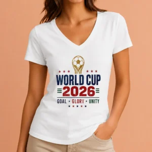 Good Nice World Cup 2026 Apparel Goal Glory Unity Soccer V-Neck Shirt