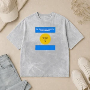 Premium Top Argentina A Pie Chart Representing Countries That Rigged The World Cup washed t shirt in light blue with graphic print