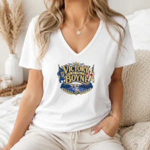 Nice Original Victory At The Boyne Historical Pride Vector V-Neck Shirt