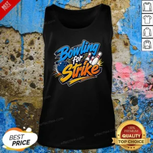 Official Bowling For Strike Typography Tank Top