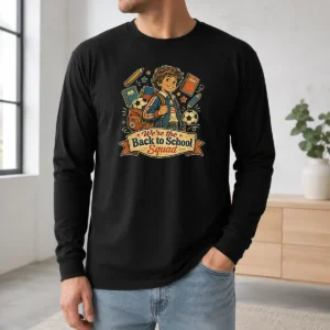 Awesome Back To School Squad Vintage For Kids Long Sleeve Shirt in a classic fit for comfortable wear