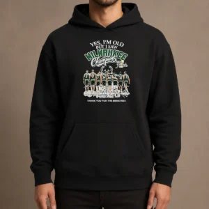 Nice Officials Yes Im Old But I Saw Milwaukee Bucks Champions 2021 Finals Thank You For The Mem hoodie in black with front print