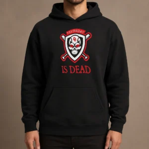 Original Officials Yesterday Is Dead Oklahoma Sooners Baseball Skull Hoodie