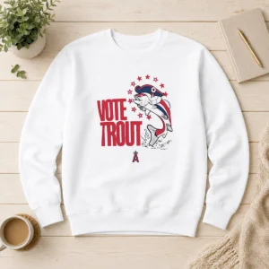 Nice Trout Signature Vote For Mike Trout Angels Sweater