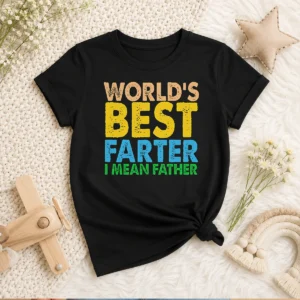 Top World'S Best Farter Funny Humor Dad Fathers Day Kids T-Shirt