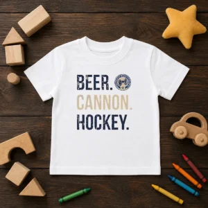 Funny Columbus Blue Jackets Beer Cannon Hockey Kids T-Shirt