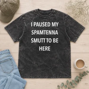 Pretty I Paused My Spamtenna Smutt To Be Here Washed T-Shirt