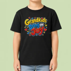 Pretty Grandparents Day Grandkids Bring The Joy Pop Art Kids T-Shirt
