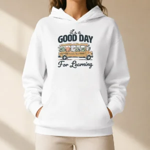 Hot Premium It'S A Good Day For Learning School Bus Animals Hoodie
