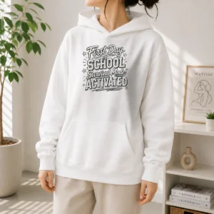 Funny First Day Teacher Humor Sketch Hoodie