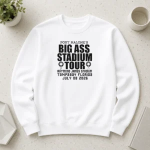 Official Post Malone Big Ass Stadium Tour Raymond James Stadium Tampa Bay 2026 Sweater