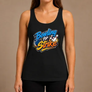 Hot Bowling For Strike Typography Tank Top