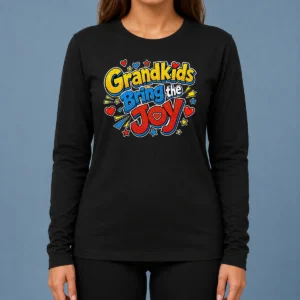 Pretty Grandparents Day Grandkids Bring The Joy Pop Art Long Sleeve Shirt