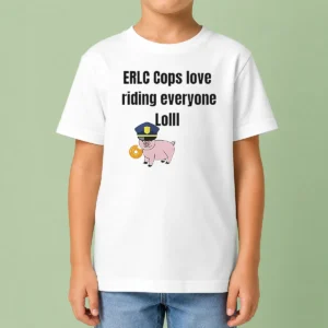Pretty Pig Erlc Cops Love Riding Everyone Lolll Kids T-Shirt