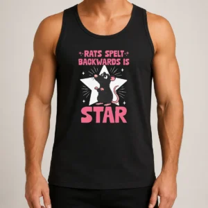 Top Rat Humor Gift Rats Spelt Backwards Is Star Tank Top