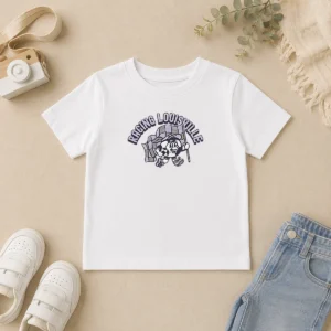 Awesome Kid'S Racing Louisville Soccer Player Grey Kids T-Shirt