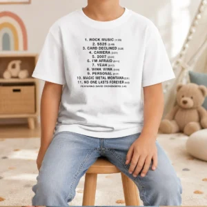 Top No One Lasts Forever Featuring David Cronenberg Tracklist Kids T-Shirt