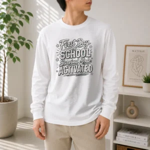 Funny First Day Teacher Humor Sketch Long Sleeve Shirt