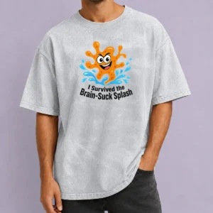 Hot Pretty Cheeky Brain Suck Amoeba Minimalist Washed T-Shirt