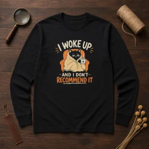 Original I Woke Up And I Don'T Recommend It Geek Long Sleeve Shirt