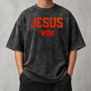 Good Jesus Won San Francisco Giants Washed T-Shirt