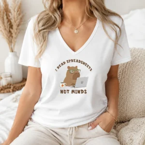 Funny I Read Spreadsheets V-Neck Shirt