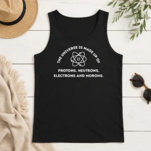 Nice Premium The Universe Funny Science Tank Top