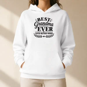 Premium Pretty Best Grandma Ever Family Celebration Silhouette Hoodie