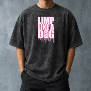 Premium Pretty Limp Like A Dog Paw Print Washed T-Shirt