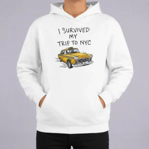 Hot Awesome I Survived My Trip To NYC Taxi Cartoon New York City Hoodie