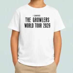 Awesome Funny I Survived The Growlers World Tour 2026 Kids T-Shirt