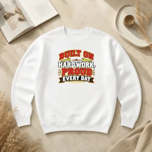 Hot Pretty Labour Day Pride Inspirational Quote Hard Work Sweater