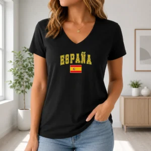 Original Espana Spain Flag V-Neck Shirt