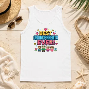 Funny Awesome Best Grandparents Ever Pixel For Family Love Tank Top