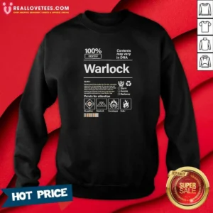 Pretty Warlock Contents May Vary In DNA Sweatshirt
